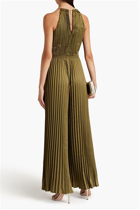 michael kors long sleeve jumpsuit|michael kors pleated jumpsuit.